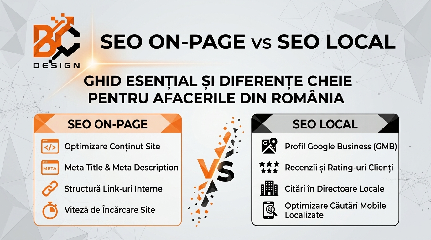 SEO On-Page vs SEO Local: Diferența Explicată